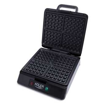 Brico Depôt Máquina de waffles eléctrica 4 waffles belgas adler ad3036 prata 1500w promoção