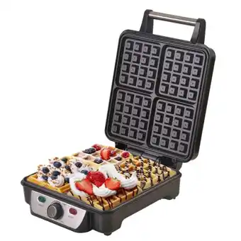 Máquina de waffles eléctrica, 4 waffles belga camry cr 3025 prata 1500w