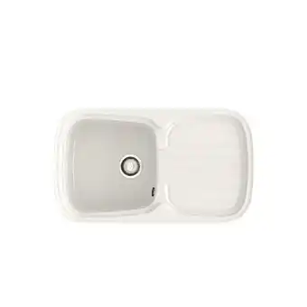 Brico Depôt Poalgi - fregadero diamante blanco - sobre encimera - 1 cubeta + escurridor promoção