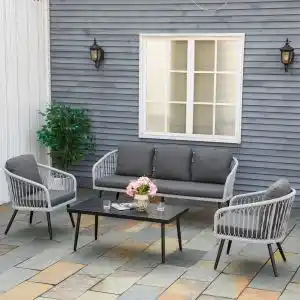 Brico Depôt Conjunto de móveis de vime outsunny 860-223 promoção