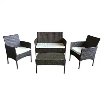 Brico Depôt Sofá + mesa + 2 sillas de ratan. modelo sfs-003, móveis de jardim e terraço promoção