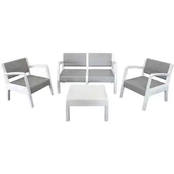 Brico Depôt Shaf miami - conjunto muebles jardín/terraza, color piedra promoção