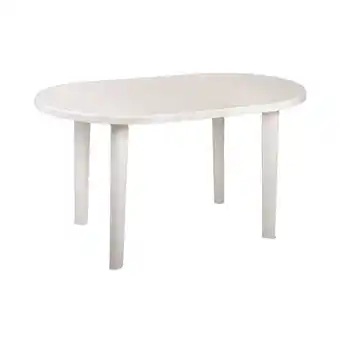 Brico Depôt Mesa oval de resina breeze branco 137x85x72cm o91 promoção
