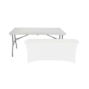 Brico Depôt Mesa dobrável 150cm branco + cobertura para catering 7house promoção