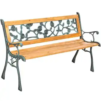 Brico Depôt Banco de jardim de madeira e ferro fundido marina 124x52x74cm promoção
