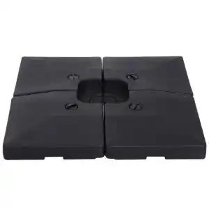 Base para chapéu de sol com 4 peças outsunny 84d-048