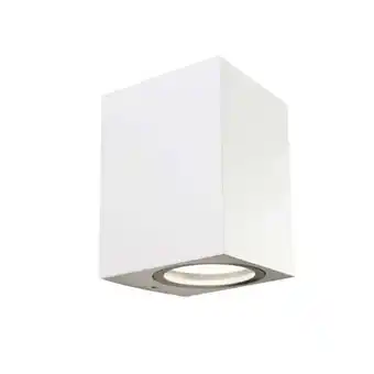 Aplique de exterior classic retangular branco 1xgu10 ip44 wonderlamp