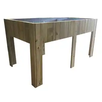 Brico Depôt Mesa de cultivo tratada madeira de pinho para exterior 150x80x80 cm promoção