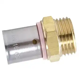 Racor de presión recto de latón m 15 x 21 para por tubo
