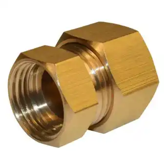Manguito bicónico de latón f 12 x 17 para tubo de cobre