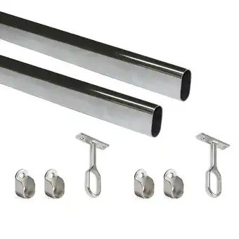 Brico Depôt Emuca kit de barra para armario 30x15 mm acero promoção