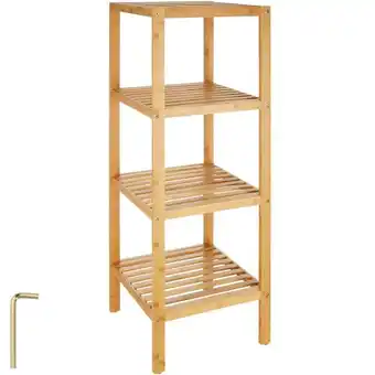 Estante de bambu 33 x 33 x 97 cm