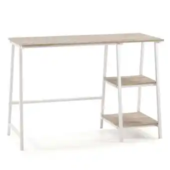 Brico Depôt Mesa de escritorio lisboa blanco, mesa de ordenador, estilo industrial, 105 x 47 x 75 cm promoção