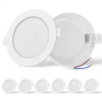 Brico Depôt Downlight led empotrable redondo 6w equivalente 72w, 6500k luz natural, 6 pack aigostar promoção