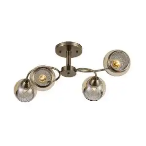 Lampara plafon stanley color dorado