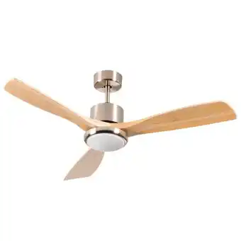 Brico Depôt Ventilador de teto com luz 3 pás 56w 6 velocidades alaska madeira natural promoção