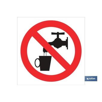 Brico Depôt Señal adhesivo 105x105mm. prohibido beber agua promoção