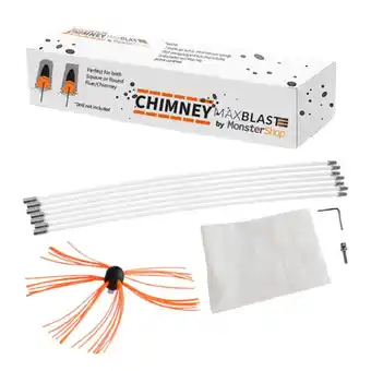 Escova para limpeza de chaminés de nylon 9m kit flexíveis 9 varillas