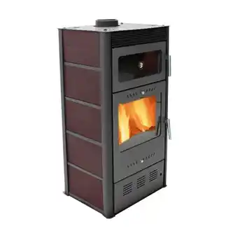 Brico Depôt Fogão a lenha sannover esmee 7,5 kw com forno bordeaux promoção