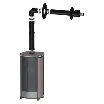 Brico Depôt Kit de ventosa universal ø 80/125 (salida frontal) de la estufa de pellets arriba promoção