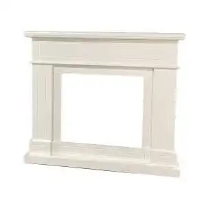Brico Depôt Lareira electrica branca e cremosa lipari branco fireplace frame promoção