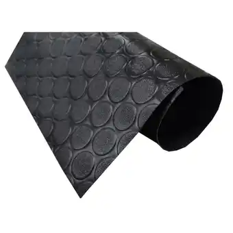 Brico Depôt Revestimento pvc| composiçao 100% borracha| desenho botoes preto| 1mm| 140x200cm promoção