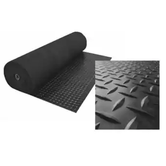 Revestimento pvc| composiçao 100% borracha| desenho estriado preto| 1mm| 140x150cm