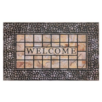 Brico Depôt Acomoda textil - tapete de entrada 45x75 cm. (pedras multicoloridas) promoção
