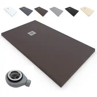 Brico Depôt Base de duche resina | marrom chocolate 【90x130】 quadro + válvula | 130x90 promoção