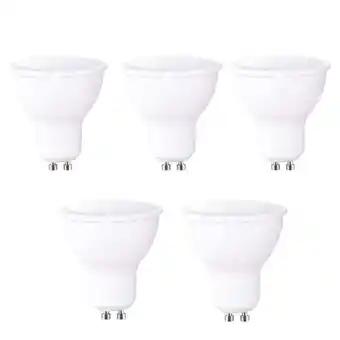 Brico Depôt Pack 5 lâmpadas a2bc led gu10 6w luz fria 6000k promoção