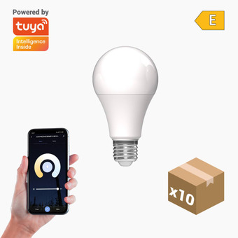 Brico Depôt Pack 10x lâmpada led inteligente smart a60 e27 cct+dim 10w 1055lm wifi promoção