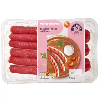 Continente Salsichas frescas de porco promoção