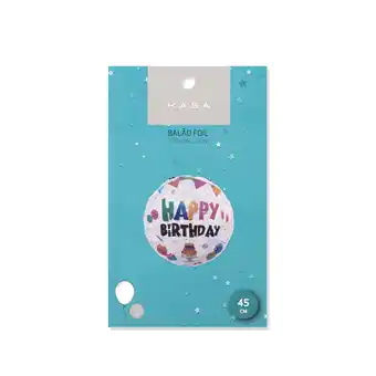 Balão foil happy birthday 45cm