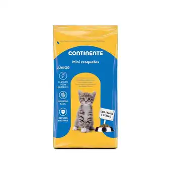 Continente Ração para gato júnior mini croquetes frango e cereais promoção