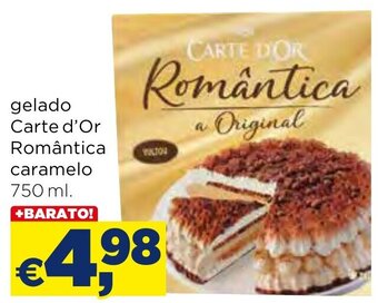 Bolama gelado Carte d'Or Romântica caramelo 750ml promoção
