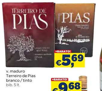 Bolama v. maduro Terreiro de Pias branco/tinto bib. 5 lt. promoção