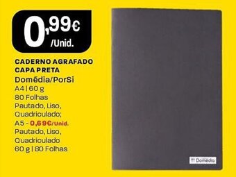 Intermarché CADERNO AGRAFADO CAPA PRETA promoção