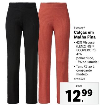 Lidl Esmara Calças em Malha Fina promoção