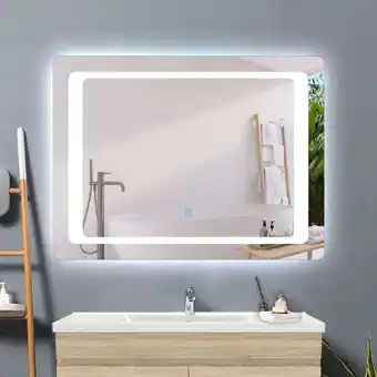Brico Depôt Espelho de casa de banho led 70×50cm + anti-embaciamento promoção