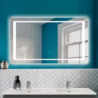 Brico Depôt Espelho de casa de banho led 120×70cm + anti-embaciamento promoção