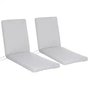 Brico Depôt 2 cojines para tumbona de exterior olefina, algodón gris 183x55x7 cm promoção