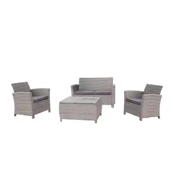 Conjunto de estar mesa e 3 sofás wicker aljezur