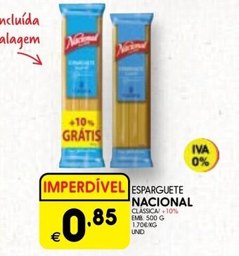 Meu Super ESPARGUETE NACIONAL 500G promoção