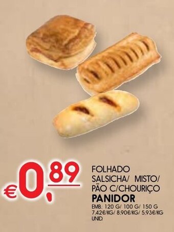 Meu Super FOLHADO SALSICHA/ MISTO/ PÃO C/CHOURIÇO PANIDOR 120G promoção