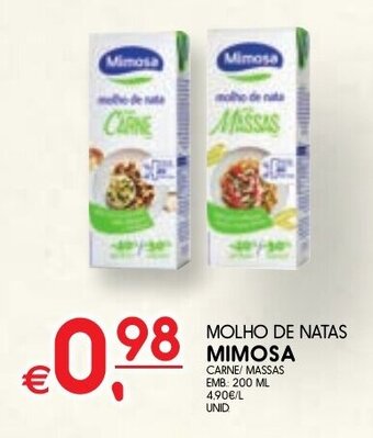 Meu Super MOLHO DE NATAS MIMOSA 200ML promoção