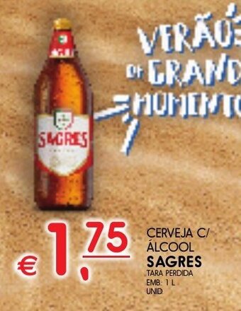 Meu Super CERVEJA C/ ALCOOL SAGRES 1L promoção