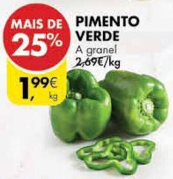 Pingo Doce PIMENTO VERDE A granel promoção