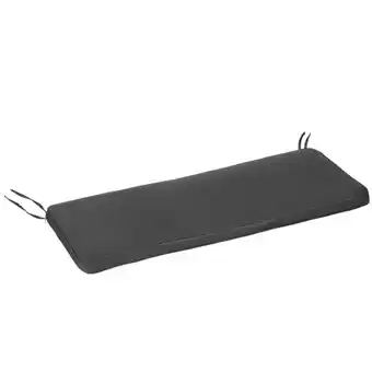 Cojín para banco de exterior poliéster, algodón gris 110x46x5 cm