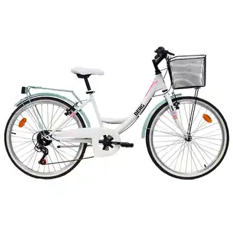 Continente Bicicleta júnior roda 24 +9 anos 6v branca promoção