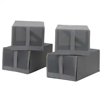 IKEA Skubb caixa p/sapatos, cinz esc, 22x34x16 cm promoção